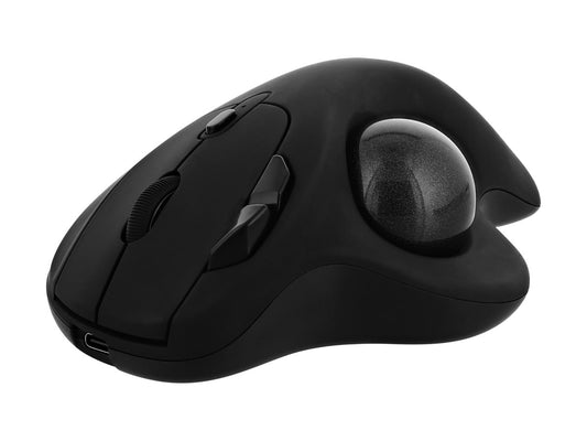 TNB ERGO DUAL CONNECT rechargeable ergonomic trackball mouse black