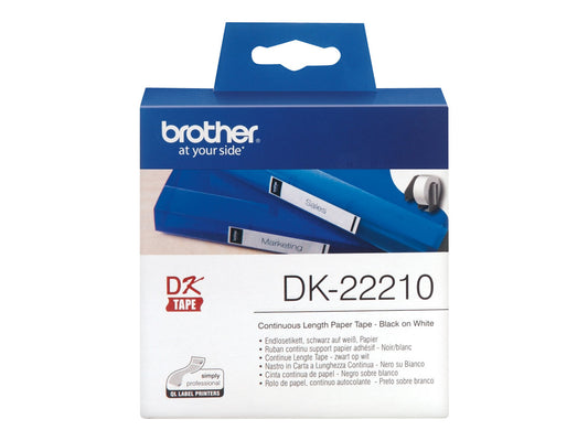 BROTHER Ruban continu Papier, Noir/Blanc, Largeur 29 mm