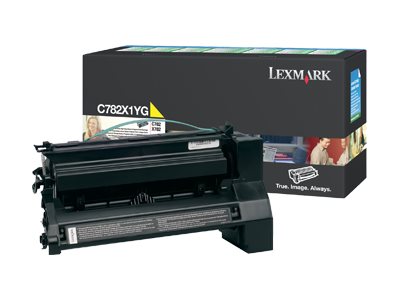 LEXMARK C782, X782e cartouche de toner jaune haute capacité 15.000 pages pack de 1 retour programme