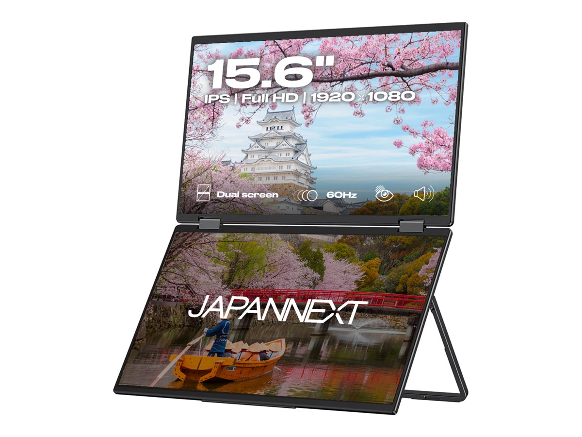 JAPANNEXT JNDMDIPS156F Double Ecran LED 15,6  FHD (1920x1080) à 60Hz  IPS  250