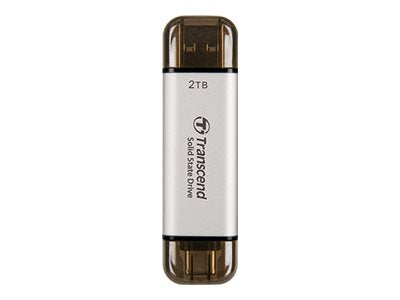 TRANSCEND ESD310S 2To External SSD USB 10Gbps Type C/A Silver
