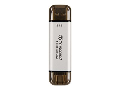 TRANSCEND ESD310S 2To External SSD USB 10Gbps Type C/A Silver