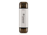 TRANSCEND ESD310S 1To External SSD USB 10Gbps Type C/A Silver