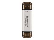 TRANSCEND ESD310S 512Go External SSD USB 10Gbps Type C/A Silver