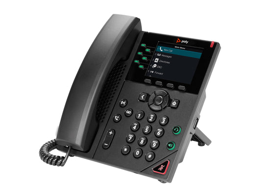 HP Poly VVX 350 6-Line IP Phone and PoE-enabled
