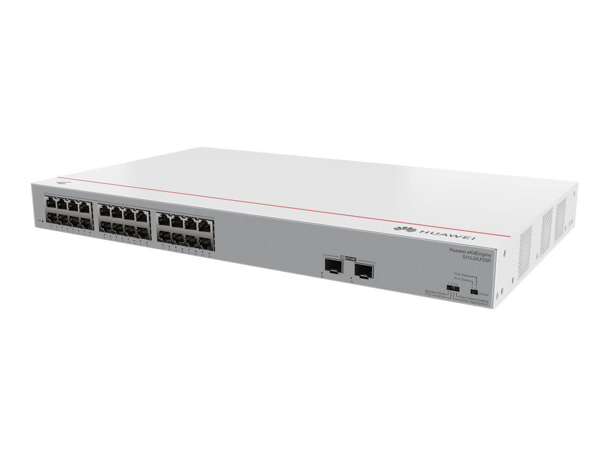 Huawei Switch S110-24LP2SR (24*GE ports(124W PoE+), 2*GE SFP ports, AC power)