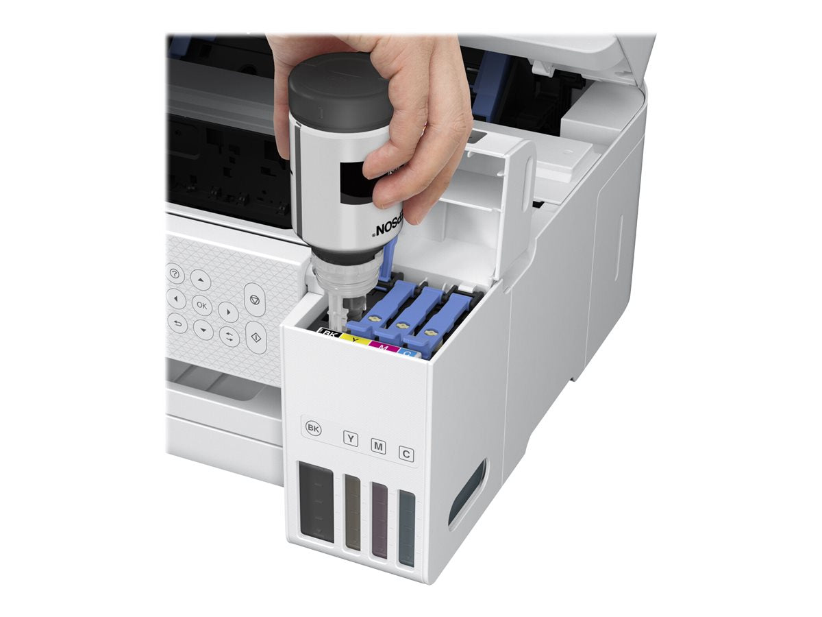 EPSON EcoTank ET-2856 MFP colour ink-jet refillable A4 10.5ppm print 100 sheets USB Wi-Fi white