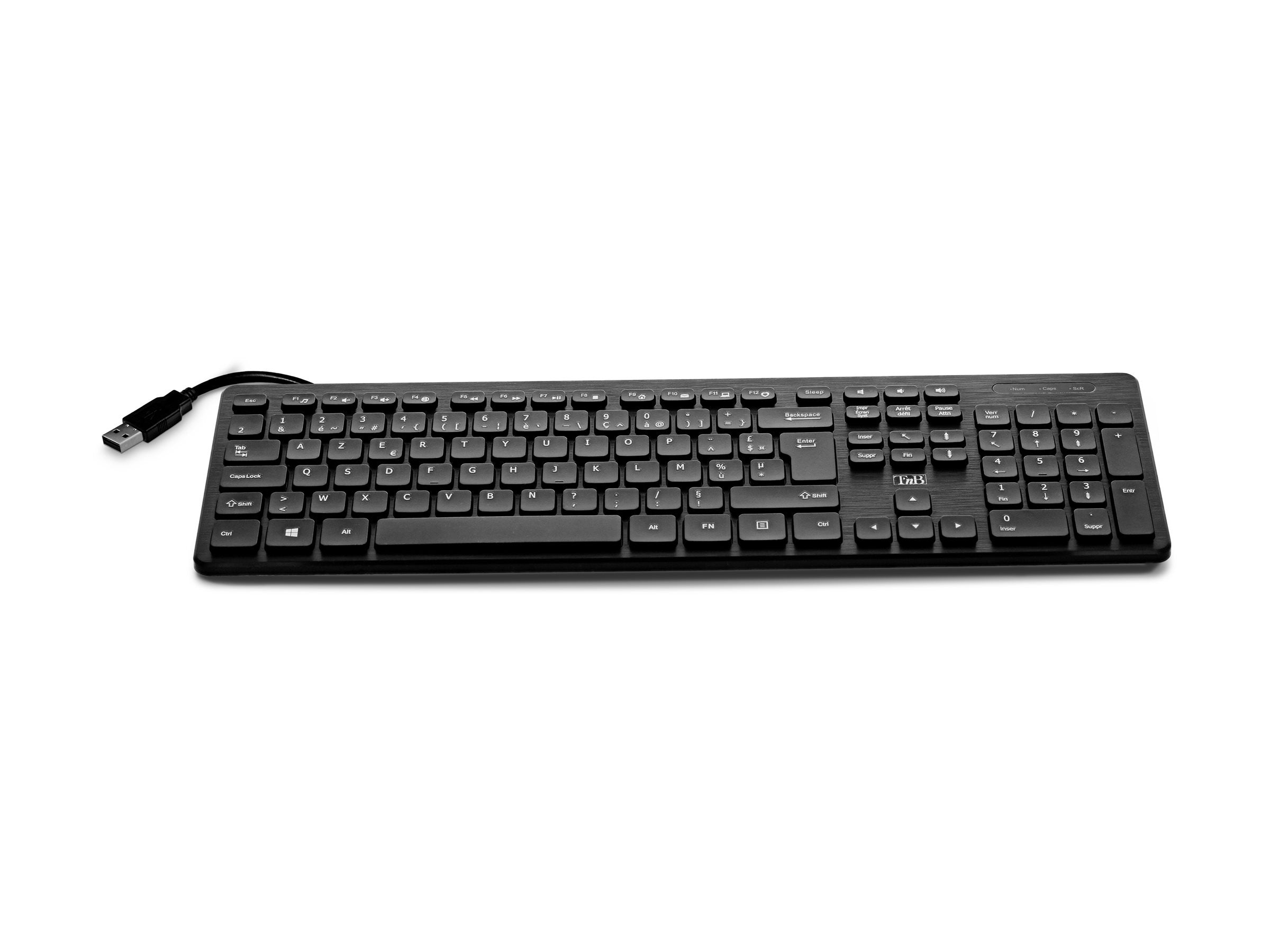 TNB HUB Wired Keyboard Built-In 3X Usb-A Hub Brushed Finish Fine Touches Automatic Connection No Installation Required