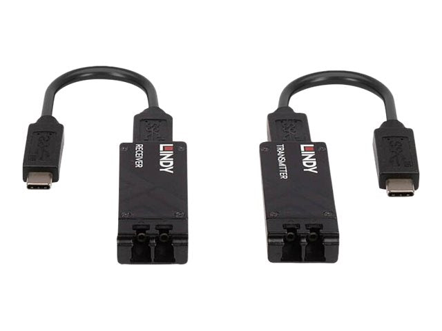 LINDY 100m Fibre Optic USB 3.2 Type C Extender