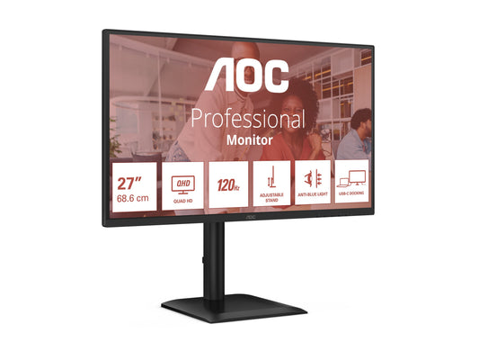 AOC Q27E4CV 27p QHD IPS 120Hz 16:9 HDMI 2.0 DP 1.4 USB-C