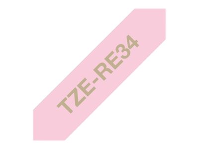 BROTHER Ruban tissus Or sur Rose 12mm (4m)