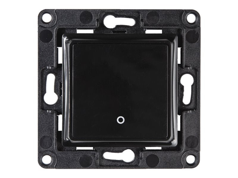 SHELLY Wall Switch 1 Black 1-Button Relay Wall Switch