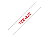 BROTHER P-TOUCH TZE-222 rouge sur blanc 9mm