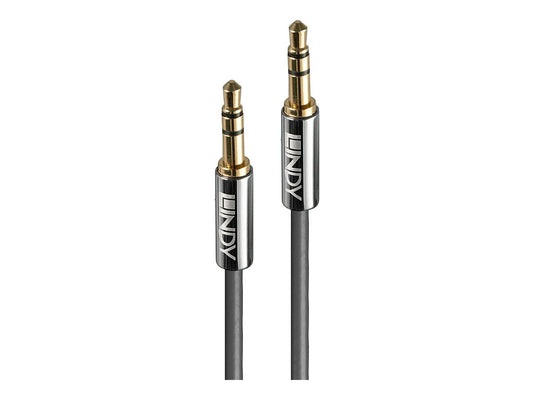 LINDY Cromo Line Audio Cable Stereo 3.5mm-3.5mm M-M 0.5m anthrazit