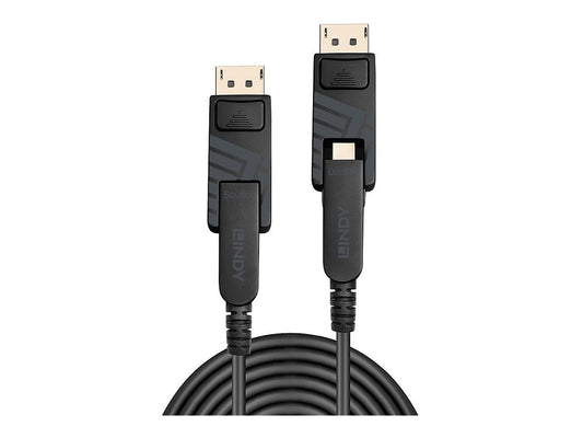 LINDY 100m Fibre Optic Hybrid DisplayPort 1.2 Cable