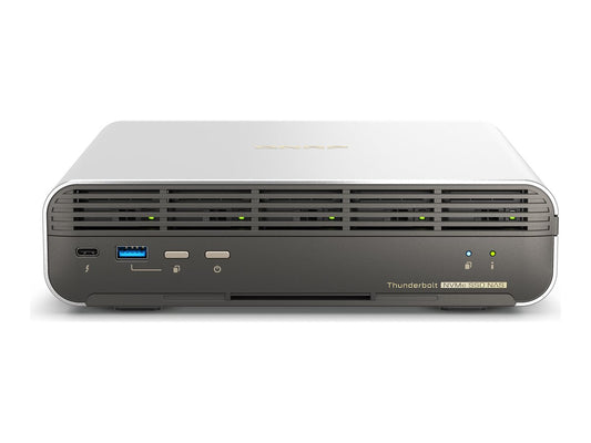 QNAP TBS-h574TX-i3-12G 5-bay All-Flash NASbook Intel Core i3-1320PE 8C/12T up to 4.50GHz onboard 12Go RAM not expandable