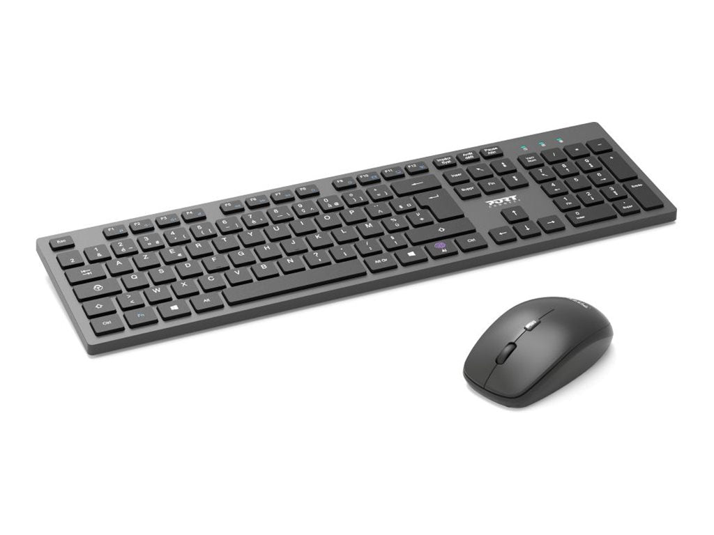 PORT DESIGNS Pack Keyboard + Mouse - Wireless - Retail Only (FR)