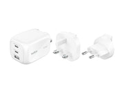 BELKIN BOOSTCHARGE 100w 2C1A Wall Charger with interchangable plug tips UK EU US