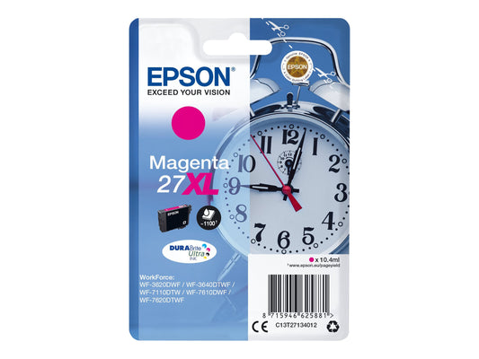 EPSON 1LB 27XL ink cartridge magenta high capacity 10.4ml 1.100 pages 1-pack RF-AM blister - DURABrite ultra ink w/s