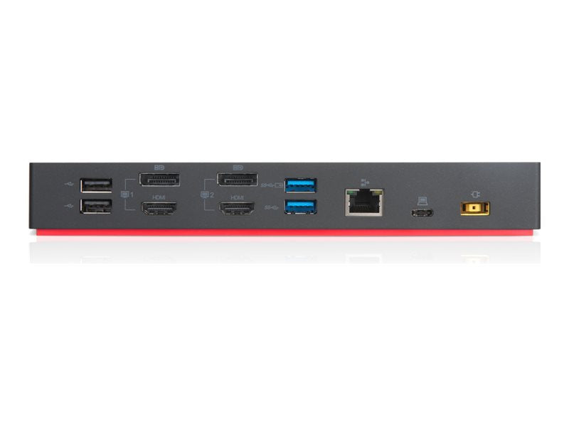 LENOVO ThinkPad Hybrid USB-C avec USB-A Dock - Station daccueil - USB-C - 2 x HDMI, 2 x DP - GigE - 135 Watt - ThinkRed