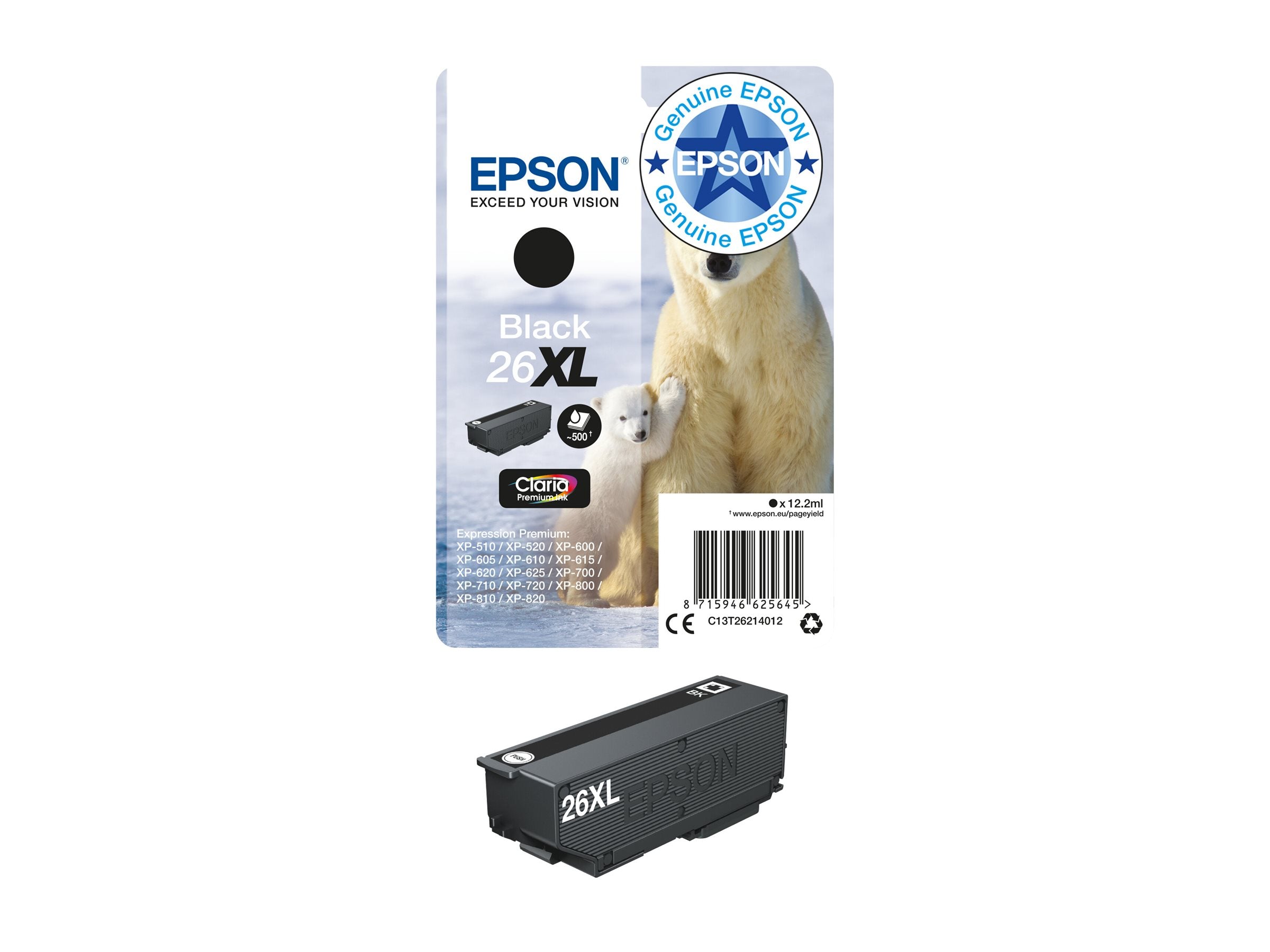 Ink/26XL Polar Bear 12.2ml BK