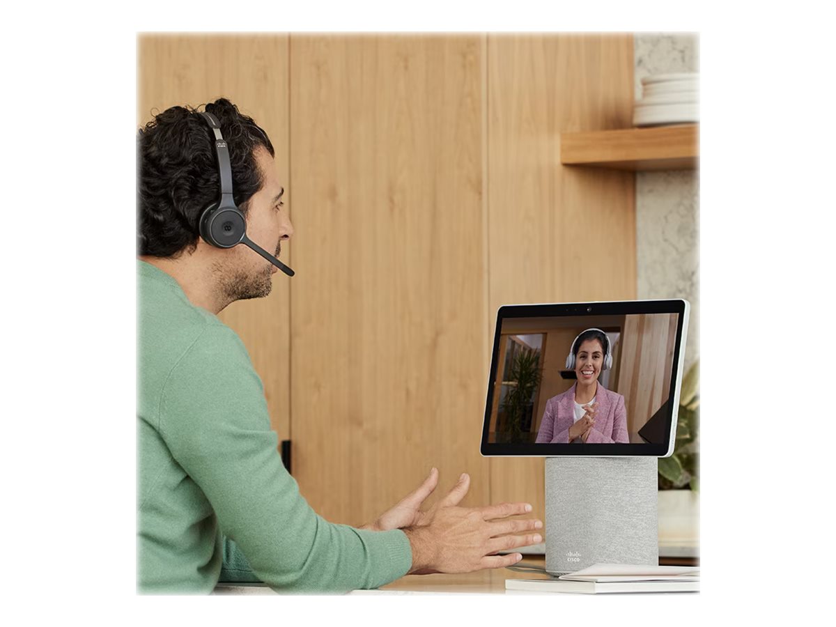 CISCO 722 Wireless Dual On-ear Headset USB-A Bundle-Carbon Black