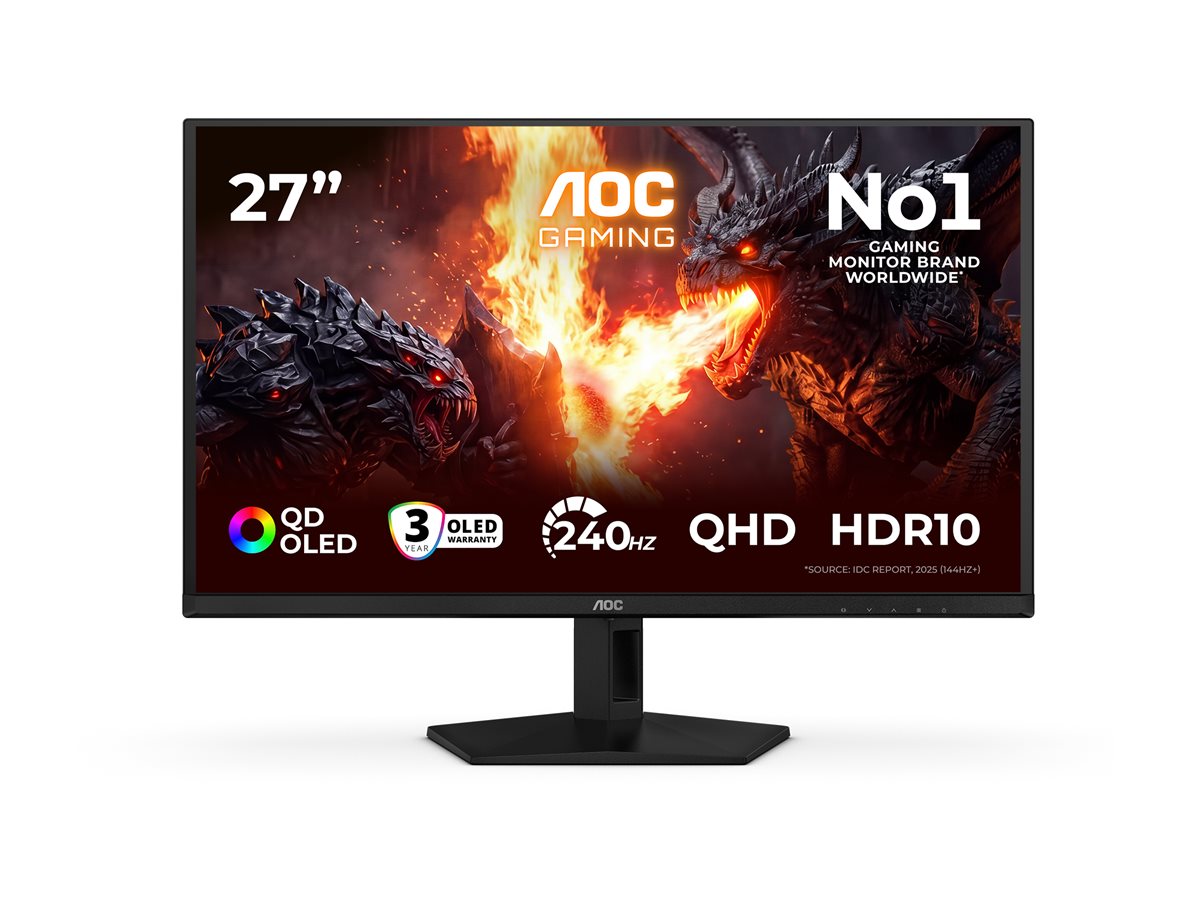 AOC Q27G41ZDF 27p QD-OLED 240Hz 0.3ms 400cd/m2 HDMI 2.0 DP1.4