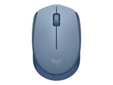 LOGITECH M171 Mouse right and left-handed optical 3 buttons wireless 2.4 GHz USB wireless receiver blue/grey