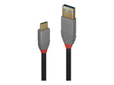 LINDY 2m USB 3.2 Type A to C Cable 5A PD Anthra Line