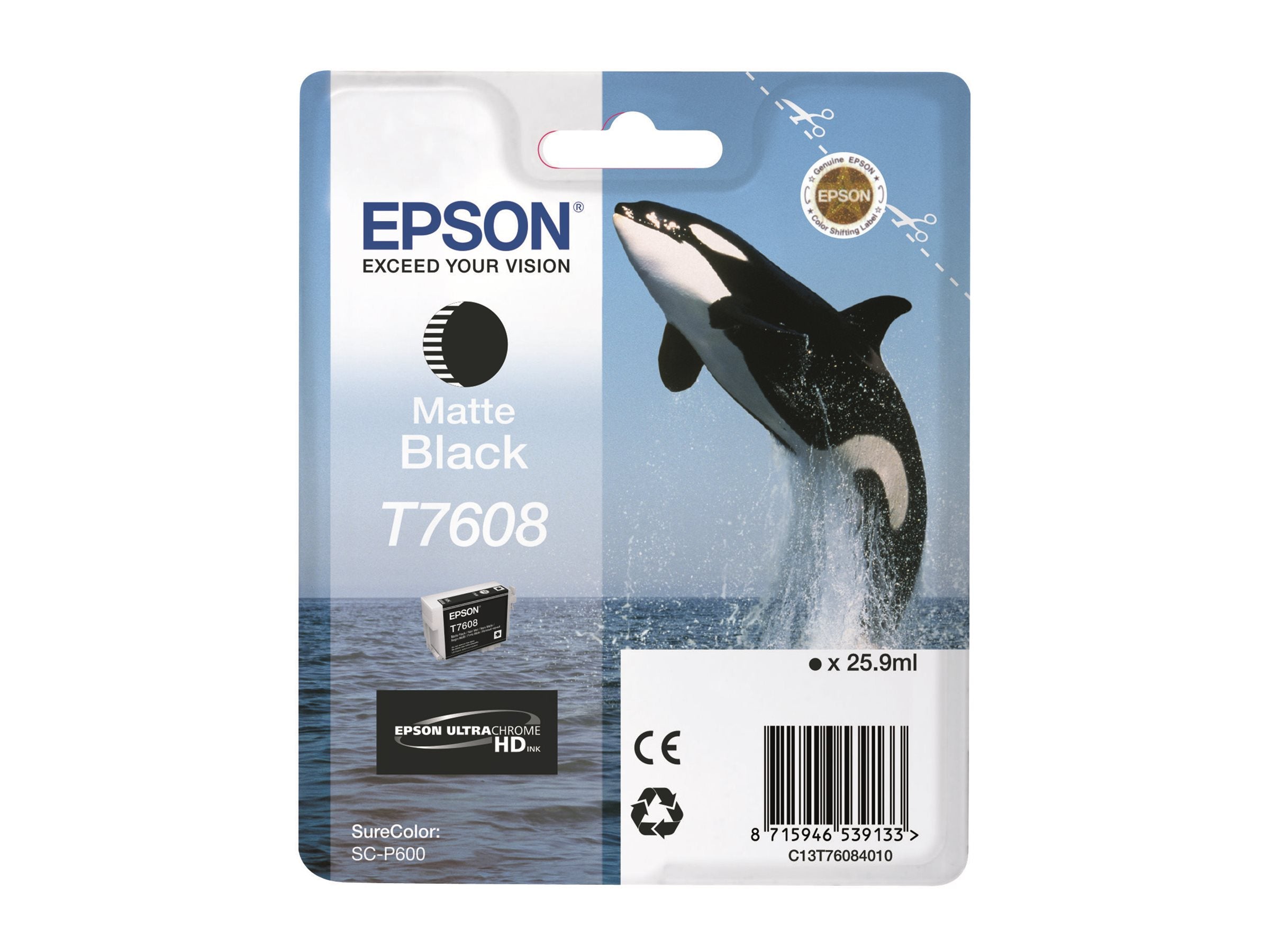 EPSON T7608 ink cartridge matte black high capacity 25 9ml 1082 pages 1-pack