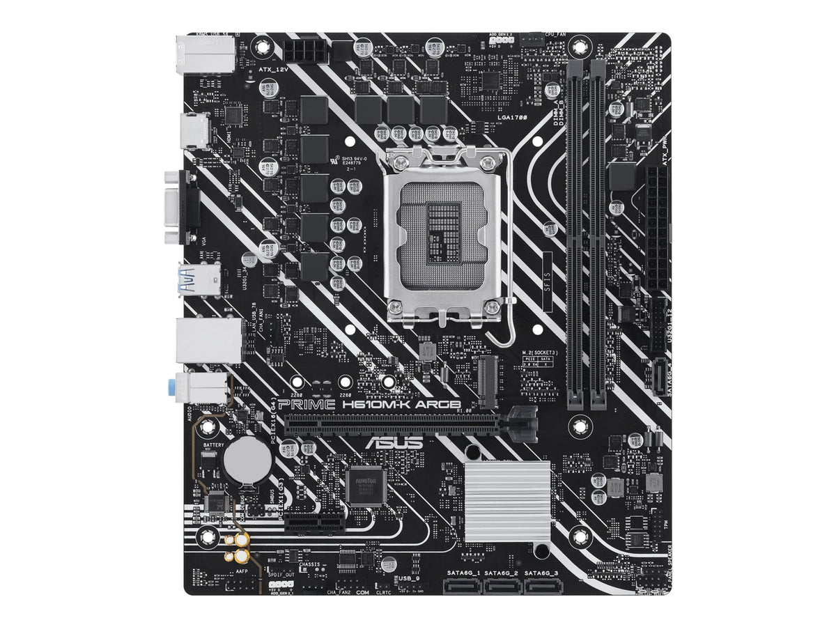 ASUS PRIME H610M-K ARGB LGA 1700 2DDR5 microATX 4xSATA MB 1xHDMI 2.1 1xD-Sub 1xM.2