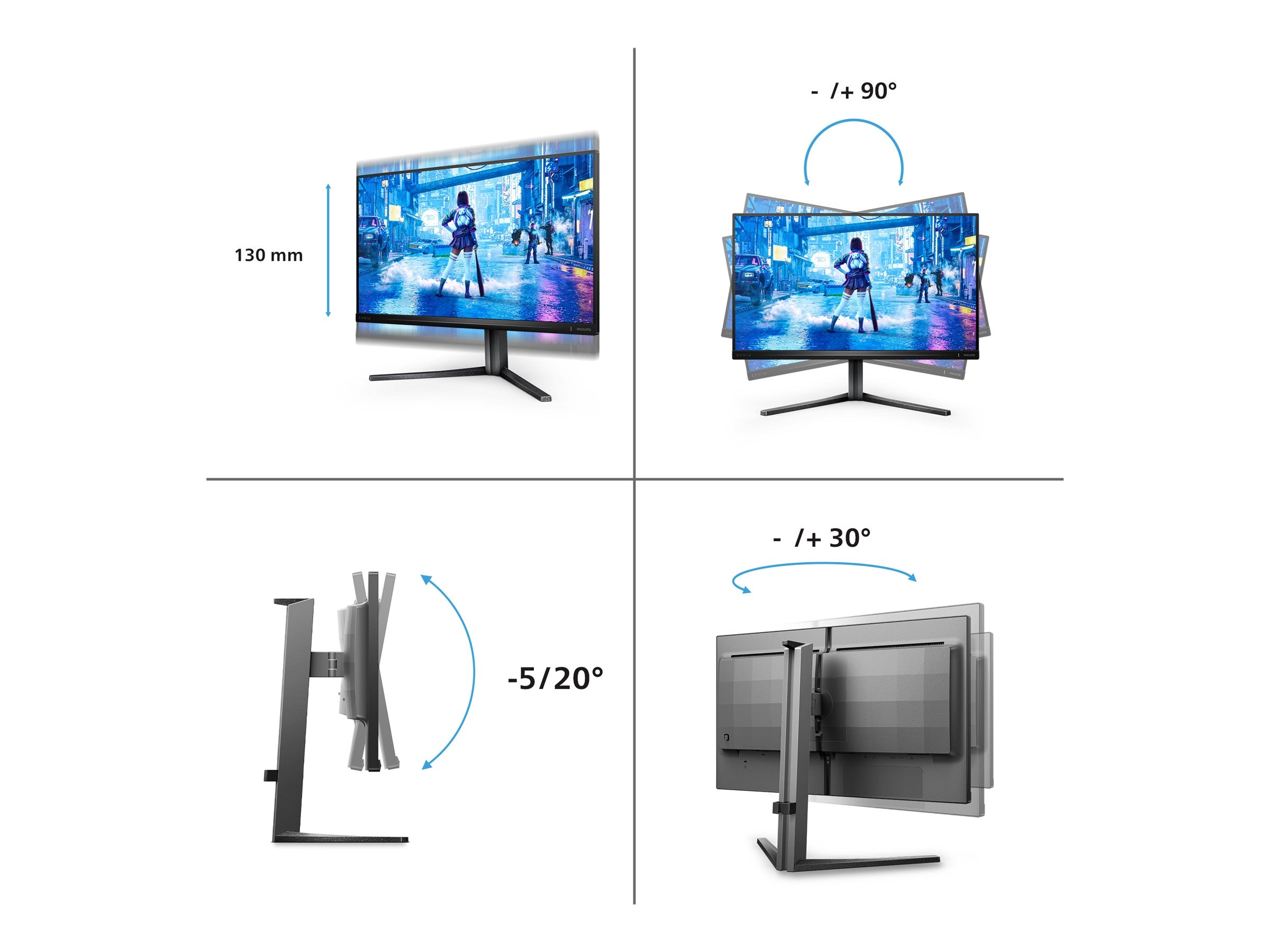 PHILIPS 25M2N5200U/00 24.5p IPS FHD 390Hz 400cd/m2 0.3ms HDMI 2.0x2 DP 1.4 pivot