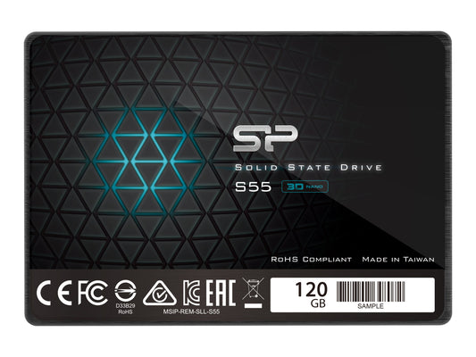 SILICON POWER SSD Slim S55 120Go 2.5p SATA III 6Go/s 550/420 Mo/s