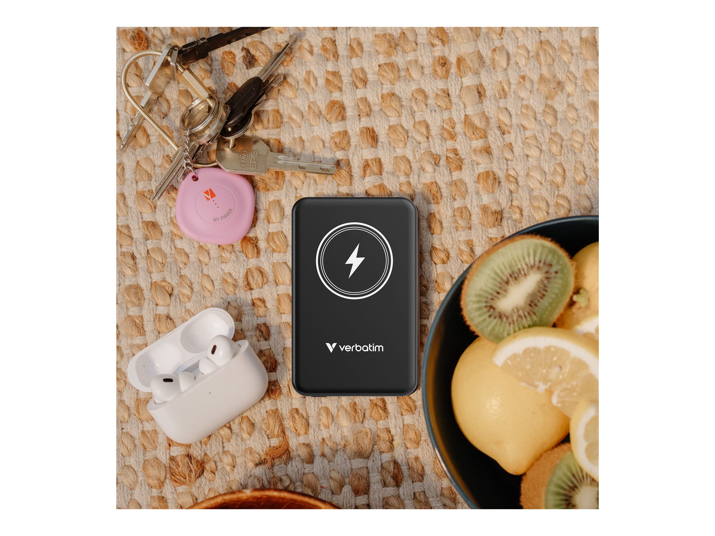 VERBATIM CHARGE N GO MAGNETIC WIRELESS POWER BANK 5000 BLACK WCF (P)