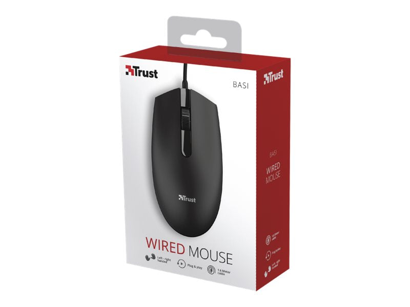 TRUST Souris filaire BASI - Noire