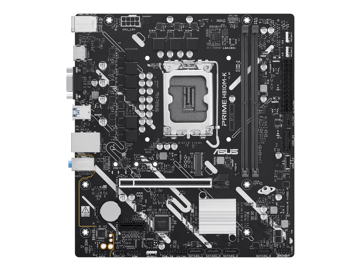 ASUS PRIME H810M-K LGA1851 DDR5 Micro-ATX motherboard 1xPCIe 4.0 1xM.2 1xHDMI 1xVGA
