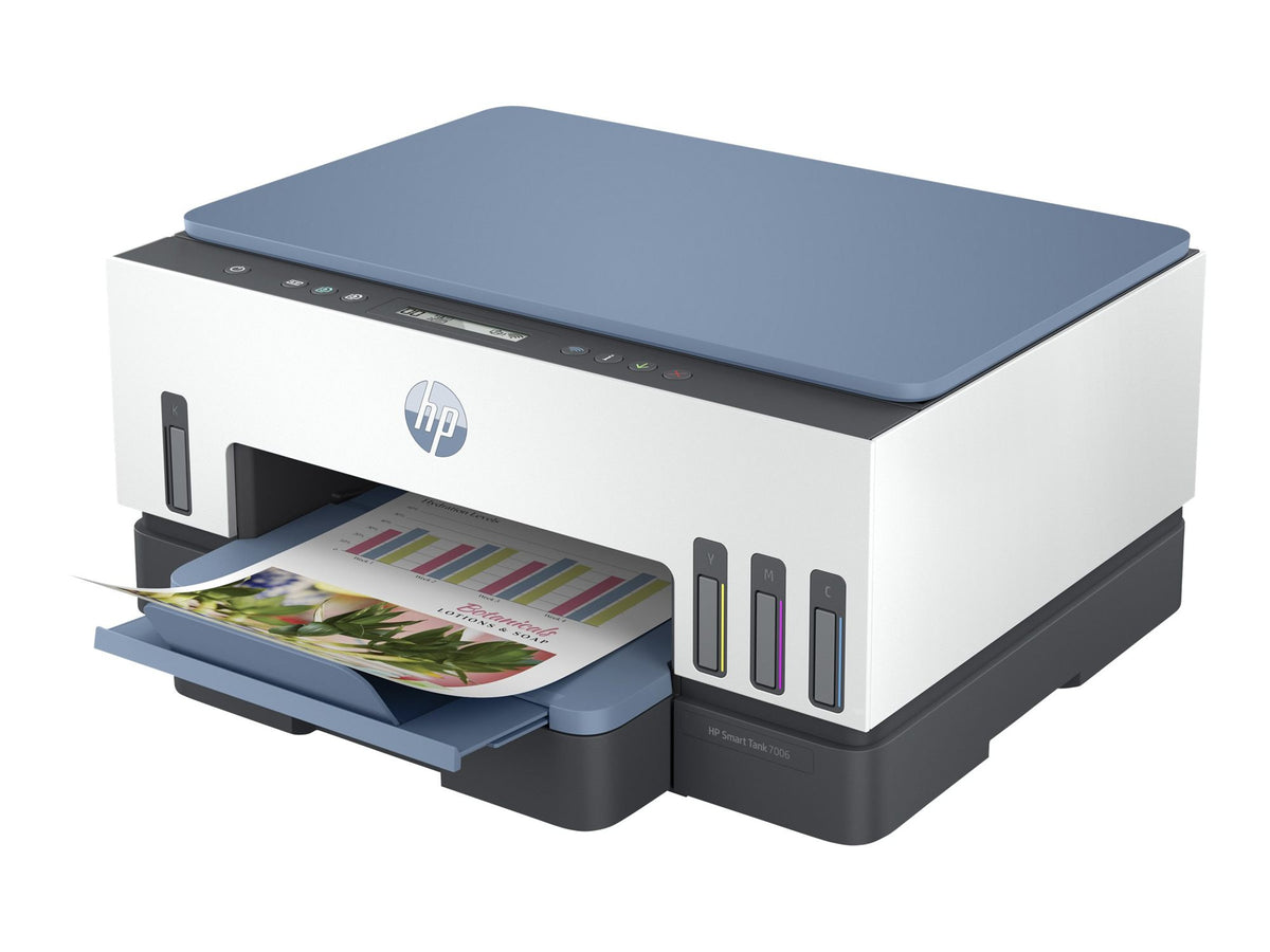 HP Smart Tank 7006 All-in-One MFP colour inkjet refillable 216x297mm A4 13ppm Copy 15ppm Print 250sheets USB Wi-Fi Bluetooth