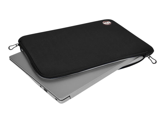 PORT DESIGNS Trendy Cotton Neoprene Laptop Sleeve 13p-14p L-shaped opening for easy access Stretchy cotton neoprene material Black