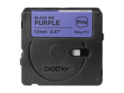 BROTHER 12MM Black on Purple BTAGF31 Ribbon