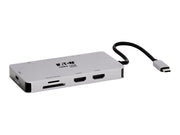 EATON TRIPPLITE USB-C Dock Dual Display 4K 60 Hz HDMI USB 3.2 Gen 1 USB-A Hub GbE Memory Card 100W PD Charging USB-C 2 x HDMI 1GbE
