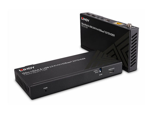 LINDY 150m Cat.6 HDMI 4K60 USB 2.0 HDBaseT KVM Extender