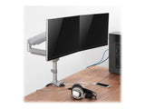 EATON TRIPPLITE Dual-Display Flex-Arm Mount for 13p to 34p Monitors - Clamp or Grommet USB Audio Ports