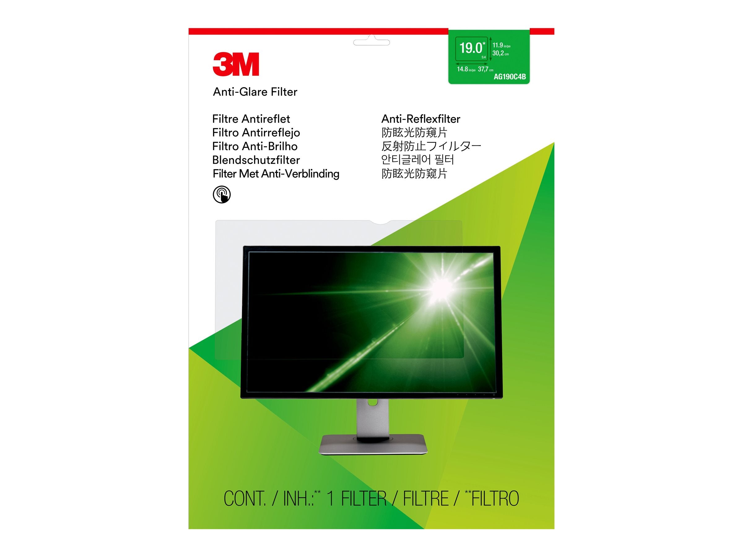 3M AG19.0 Filtre de protection anti-reflets pour 19.0in