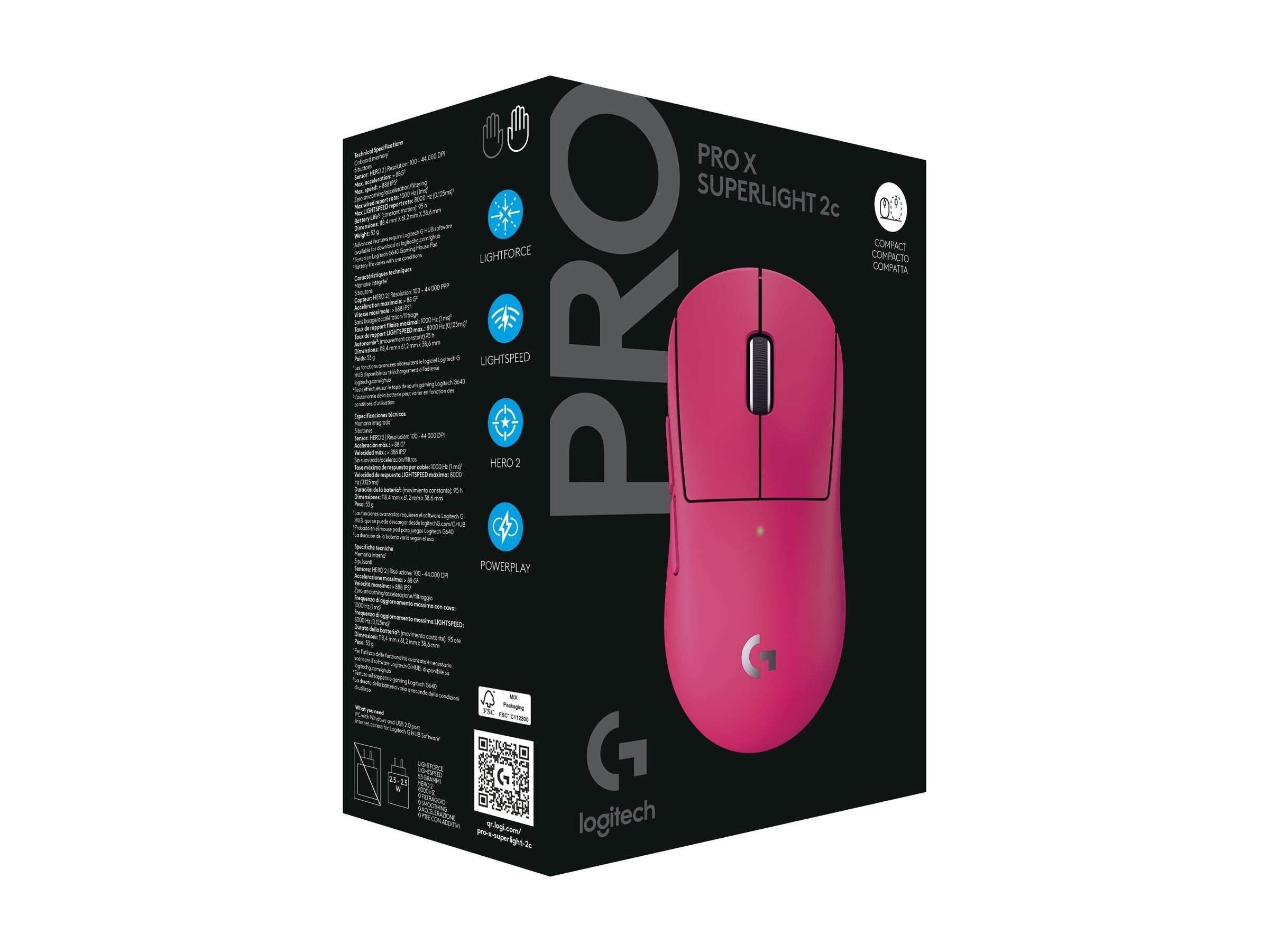 PRO X SUPERLIGHT 2c compact wireless gam