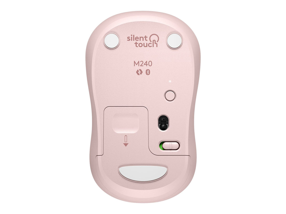 LOGITECH M240 Silent Mouse right and left-handed optical 3 buttons wireless Bluetooth rose