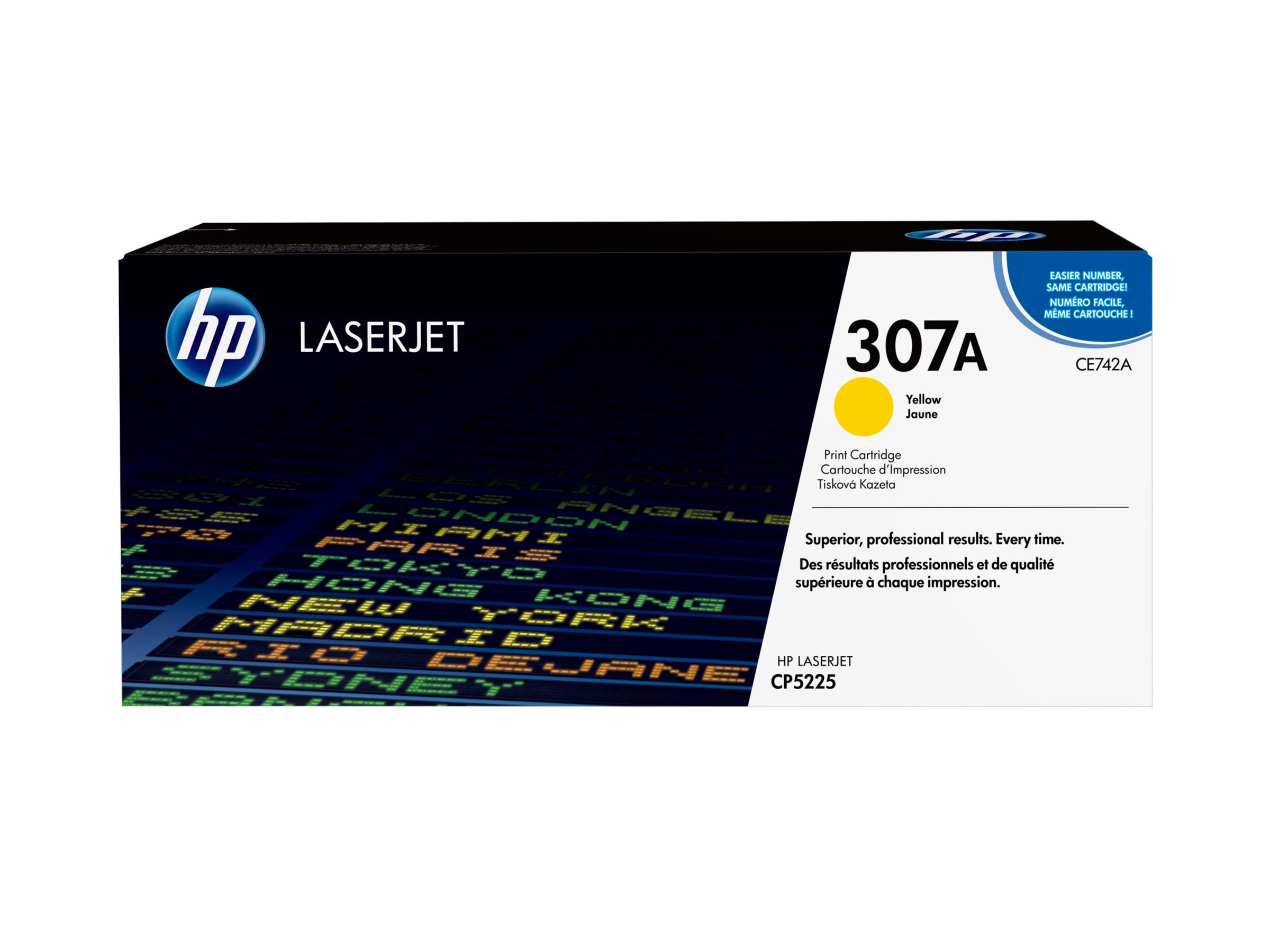 HP original Colour LaserJet CE742A Toner cartridge yellow standard capacity 7.300 pages 1-pack