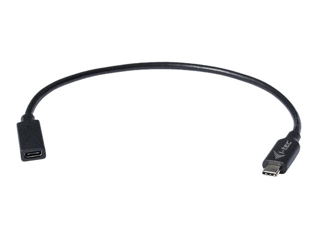 I-TEC USB C Extension Kabel 30cm up to 10Gbps Video transmission up to 4K / 60Hz Supports power supply up to 60 W