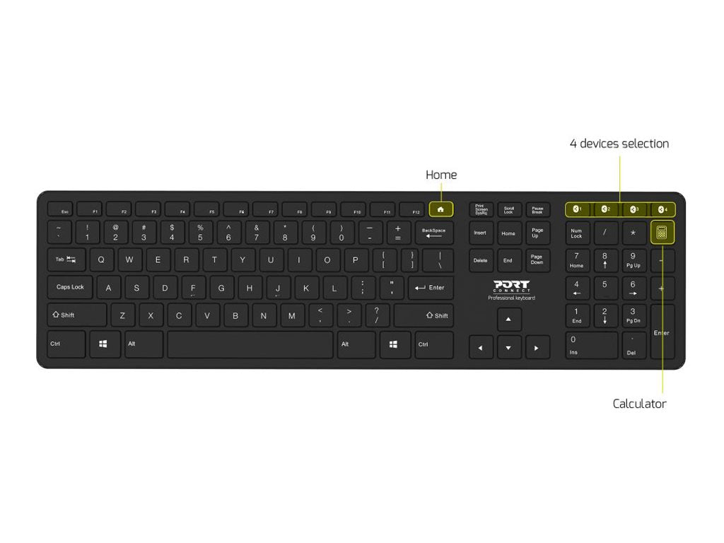 PORT DESIGNS US Keyboard Office Pro Bluetooth US