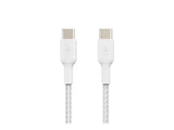 BELKIN BOOST CHARGE USB-C to USB-C 2.0 Cable Braided 1M White