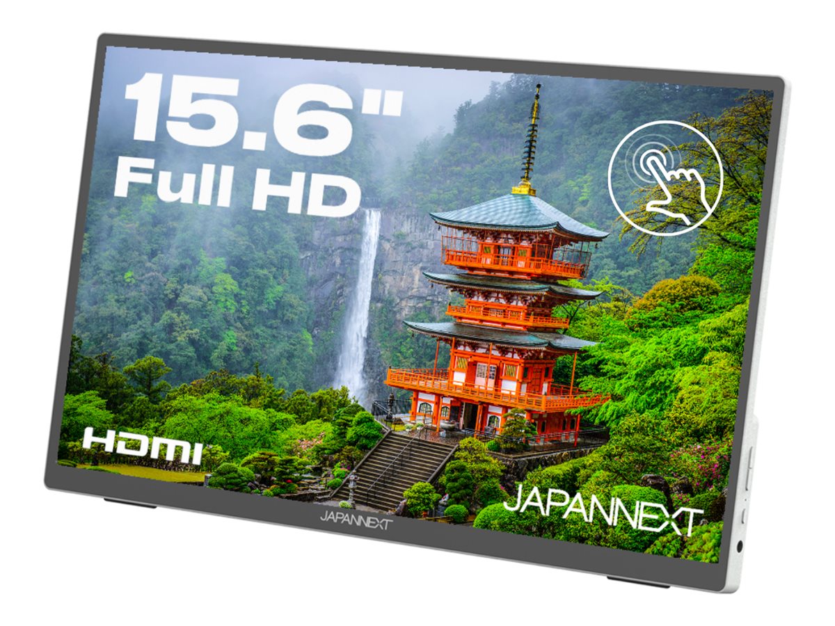 JAPANNEXT - Écran LCD Tactile Portable - 15.6p - 1920x1080 FHD - 60 Hz - ADS-IPS - 16 ms - Inclinable - Garantie 3 ans